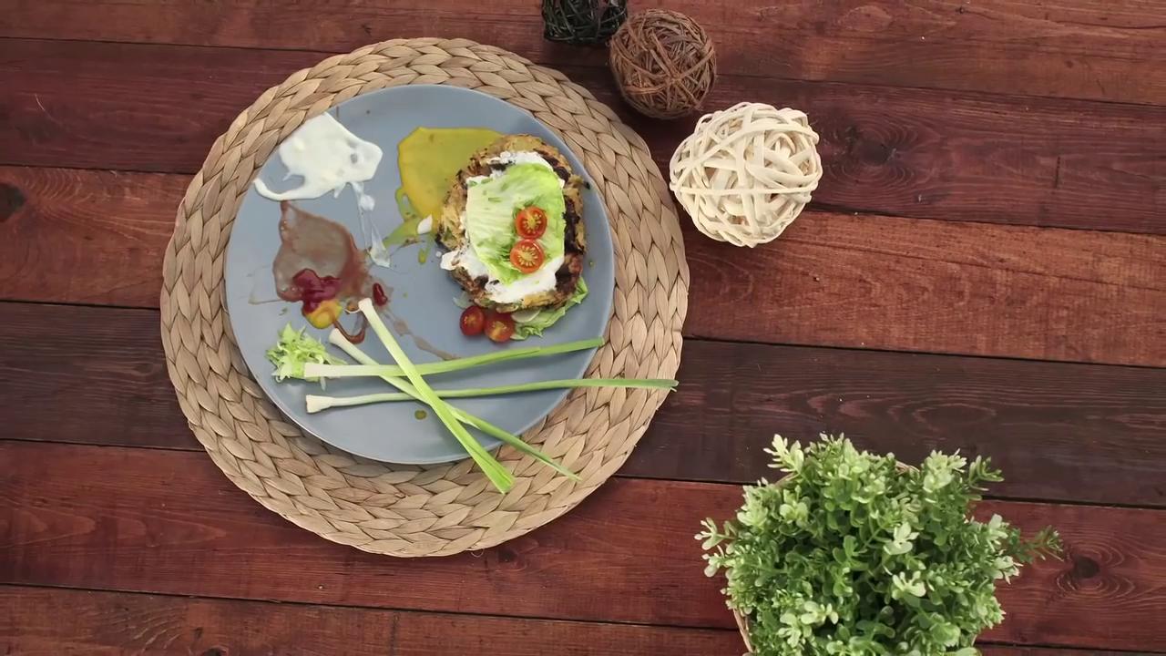 vegan potato burger برجر البطاطس النباتي